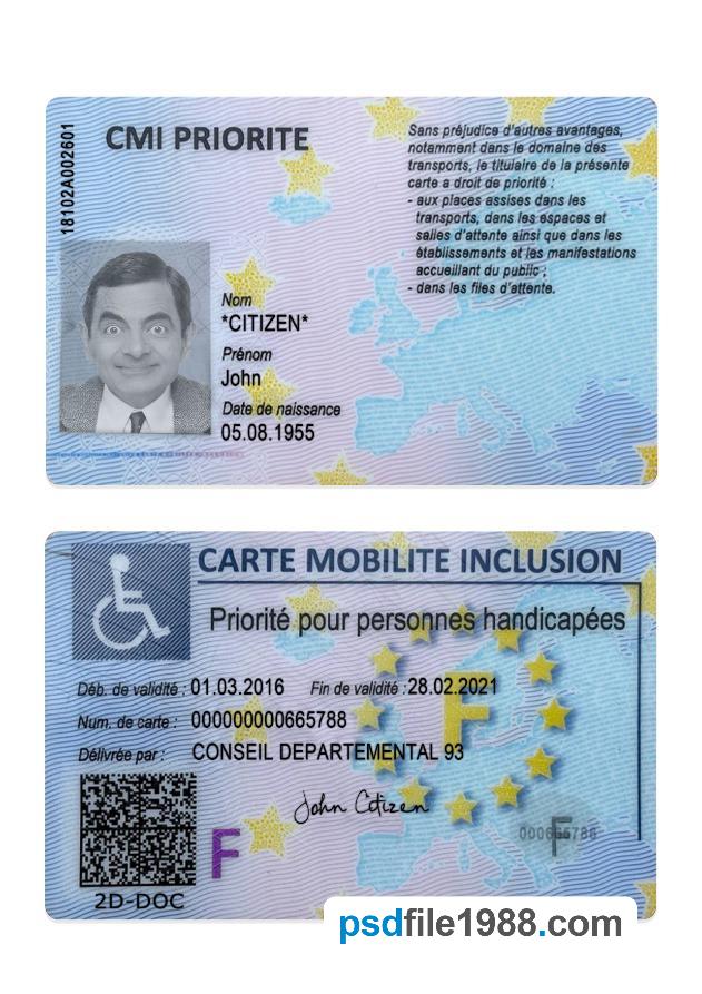 France Carte Mobilité Inclusion (CMI)